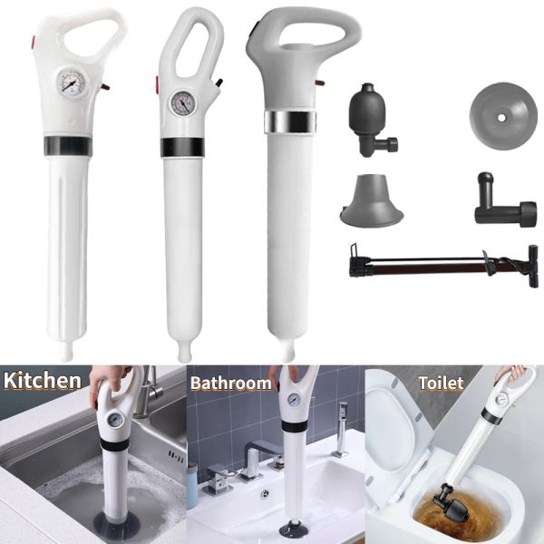 Holders Kitchen Salle Bathroom Souleur Dragage Remover Clogged Pipe Toilet Pungers Drain Blaster Air Drain Cleaner Manual Pneumatic Dredge Tools