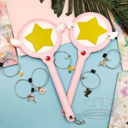 Holders Regalo Limited Cardcaptor Sakura Magic Wand PU Case Case Tarjeta de autobús Holder Pink Super Star Kawai Banda para la banda para la banda para la banda creativa del anime del anime