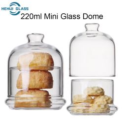 Portes Mini Glass Dome Cloche Diseño de Turquía para bebidas Alimentos Contenedor de vidrio Lavavajería Congelera de vidrio seguro Velor de vidrio