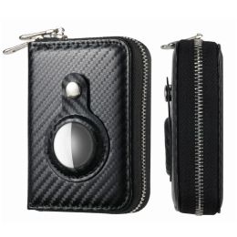 Holders New Airtag Portefeuille pour hommes femmes Femmes Multifonctionnelles RFID Credit ID Carte Business Pu Leather Double Zipper Purse Casual