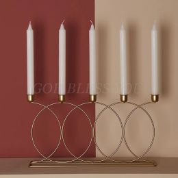 Holders Nordic Style 3d Candlestick Metal Candle Holder Mariage central Candelabra Dîner Home Dec Drop Shipping