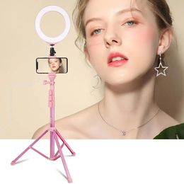 Titulaires Trépied rose avec obturateur Bluetooth à distance 1/4 pouces support de montage pour Selfie anneau lumineux salle d'eau Photo Studio prise de vue vidéo en direct
