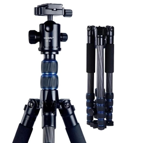 Soportes Portátil de alta resistencia Viaje Profesional Trípode de fibra de carbono Monopod + Rótula para SLR DSLR Cámara digital para iPhone Cámara DSLR