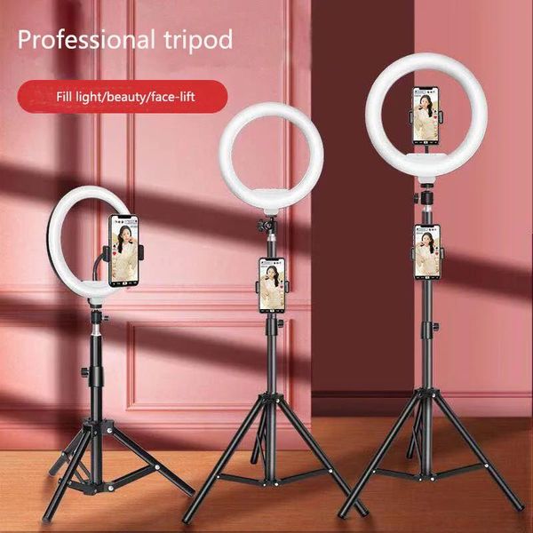 Titulaires Trépied professionnel pour téléphone avec télécommande de lumière annulaire pour la photographie vidéo en direct trépieds de Selfie stables lampe de support mobile