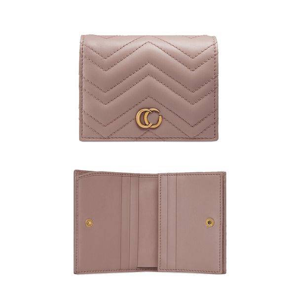 Porte-cartes de portefeuille de portefeuille pour hommes pour hommes de luxe en cuir matelassé portefeuille portefeuille rose porte-passeport organisateur de poche