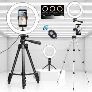 Les porteurs sonnent légers avec trépied Dimmable Selfie LED Photography Light Mobile Holder Stand avec télécommande pour Live Tiktok YouTube