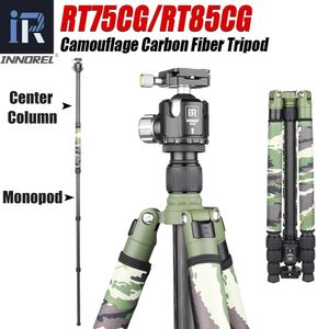 Titulares RT75CG/85CG Camuflage de fibra de carbono Monópodo para cámara DSLR y videocámara de video profesional con cabezal de pelota de perfil bajo