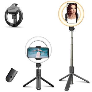 Soportes Selfie Stick Ring Light con trípode Soporte para teléfono móvil Ringlight para iPhone 11 Xiaomi Huawei Samsung Gopro Cámara Monopod