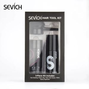 Holders Sevich 3pcs / Set 25g Spray de fibre capillaire + Buse applicateur 100 ml Hair Strong Holding Spray Wig Fibres de construction de cheveux pour les femmes