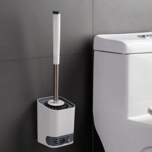 Holders Silicone Toilet Brush WC Feltofroping Soft Toilet Tobs à toilette Nettoyante Mur Mur Maut de nettoyage de toilette Accessoires de salle de bain