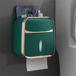 Holders Portez du papier toilette Boîte de tissus Boîte de tissus Salle de bain Muroir d'étagère d'étagère d'organisateur de rack avec dispensateur de rangement WC Accessoires