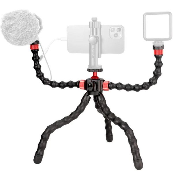 Titulaires Ulanzi MT52 trépied de poulpe flexible pour téléphone avec minitrépied à col de cygne support de micro léger pliable pour caméra Vlogger Gopro DSLR