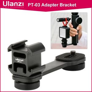 Houders Ulanzi PT3 Metalen Verlengstuk 3 Cold Shoe Mounts voor Zhiyun Smooth 4/DJI OSMO/Vimble 2 Gimbal LED Licht BYMM1 Microfoon