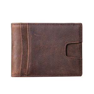 Holders Vintage Men's Greil Leather Money Clip Card Card Card Small Wallet Money Sac Card Card Card Mini Purse POUR POUR HOMME