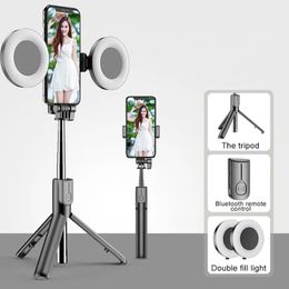 Soportes inalámbricos Bluetooth Selfie Stick para iPhone 11 Pro 7 8 para Samsung Galaxy monopié de mano plegable obturador trípode remoto