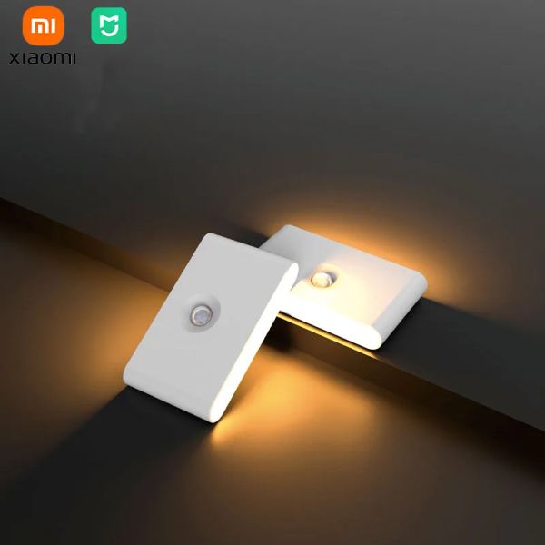 Supports Xiaomi Mijia capteur intelligent veilleuse LED capteur infrarouge humain Typec charge sans fil magnétique veilleuse chambre lampes cadeau