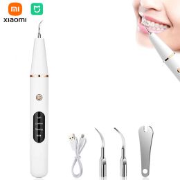 Holders Xiaomi Mijia Ultrasonic Dental Scaleur pour dents 2 en 1 Tartare Toot Tooth Calculus Remover Electric Sonic Teeth Plaque Cleaner