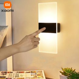 Supports Xiaomi USB Recharge sans fil décor à la maison appliques murales LED éclairage intérieur pour chambre chevet balcon couloir lampes veilleuse