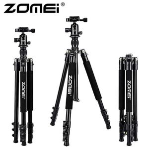 Holders Zomei Q555 Professional Tripod Aluminum Flexible Portable Camera Tripod Stand Tripe with Ball Head for DSLR camera Smartphones