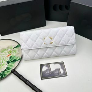 Tenue d'un portefeuille à la main d'origine de haute qualité de luxe de haute qualité Fashion Women Portefeuille Sac d'embrayage Carte de crédit Purse Purse enveloppe Portefeuille avec sacs à poussière en boîte