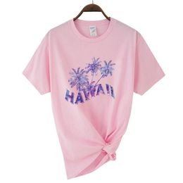 Holiday Beach Tree 90s T-shirt T-vrouwelijke mode bedrukte vrouwen kleding zomer korte mouw casual kleding grafische t-shirts
