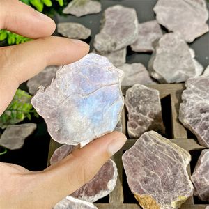 Plaque de Mica violet lépidolite naturelle, cadeau de vacances, traitement de pierre de cristal, décoration artisanale et minérale