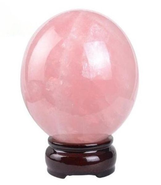 Cadeau de vacances Stone Natural Gemstone 40 mm Rose Quartz Sphère Crystal Ball Chakra Guérison Reiki CARVING CARBES ET BOIS DE LA BOIS8031705