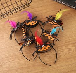 Holiday Pumpkin Witch Hat Headband Halloween Skull Haaraccessoires Volwassen Childrens Atmosfeer Performance Party Hoed Christm9832431