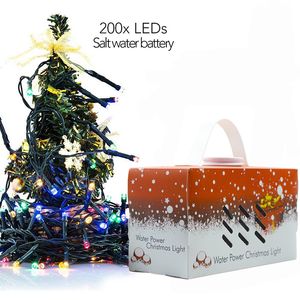 Guirlande lumineuse de vacances alimentée à l'eau salée, lampe féerique d'extérieur, étanche, décoration extérieure, lumières de Noël, expédiée par DHL