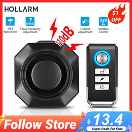 Hollarm alarme de vibration de vélo sans fil chargement USB télécommande cambrioleur moto système de détection de sécurité alarme de vélo 240219