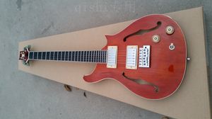 Hollow Body elektrische gitaar ebony houten toets gratis verzending elektrische gitaar groothandel hoge kwaliteit