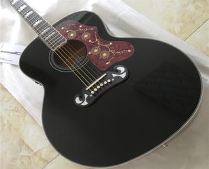 Hollow body J200 Fisnman EQ Black akoestische elektrische gitaar Guitarra Guranteed Quality Acoustic Guitars Guitarra8720830