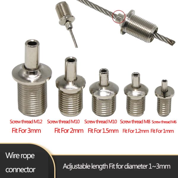 Perno hueco que puede conectar y bloquear la cuerda del alambre, instalar colgante instalar el dispositivo de bloqueo longitud de cable atenuable cabezal de cobre