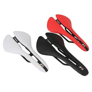 Selle de vélo de route/vtt de conception respirante creuse, siège de vélo de selle confortable en cuir microfibre EVA