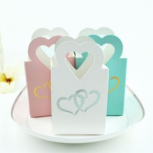 Holle gesneden hartvormige Candy Box Valentine Day Wedding Festival Party Cookies Candy Container
