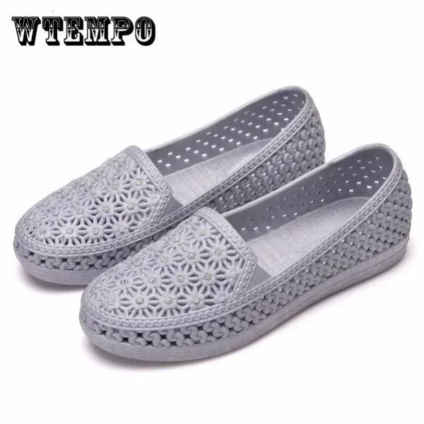 Hollow Flat Sandal Shallow Slipon Comfortable Breathable Simple Casual Commuting Korean Fashion 3641 Summer Wholesale 240123