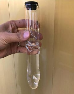 Dildo en verre creux Ajouter l'eau glacée pyrex anal plug bouchon bouchon de crosse faux pénis anus massage bague