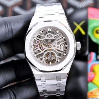 Hollow Mens Watches Mouvement m￩canique automatique montre 45 mm Business Wristwatch Montre de Luxe Cadeaux pour hommes