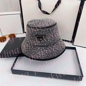 Brillant strass seau chapeaux métal Triangle soleil prévenir Bonnet femmes hommes pêcheur chapeau Streetwear