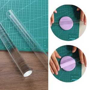 Hollowolid transparante aardewerk klei roller acryl roller holle klei acryl bar kleur zachte niet -stokjes rollend diy gereedschap