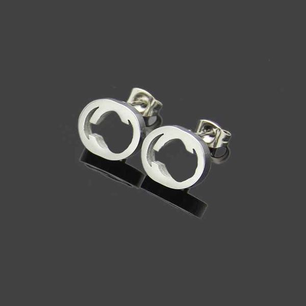 Estilo hueco Men extravagantes tachuelas Classic Simple Pendiendo 316l Silver Silver G Letter Eagant Women Statings Fashion Jewelry