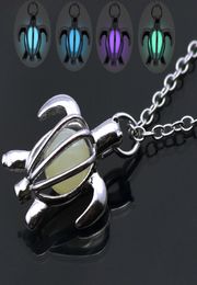 Forme de tortue creuse Collier de cou couleur couleurs femmes luminales luminaires dans des colliers foncés pendentifs Collier Collier Gift7514409