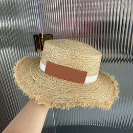 Holle ventilatie brede rand hoeden fel kleur stiksel wit lint strohoeden vrouwelijke straat vakantie zonbeveiliging petten