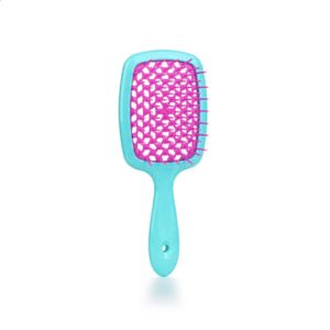 Peigne à coussin d'air creux à dents larges, peigne de massage du cuir chevelu féminin, brosse à cheveux, salon d'épilation humide et sec, outil d'épilation DIY 230208