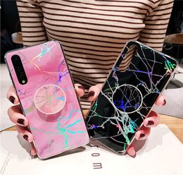 Holo Cover Phone Horsder Stand Marble Case pour iPhone 12 Mini 11 Pro Xs Max Samsung Galaxy S10 S20 Plus Note 20 Ultra3676772