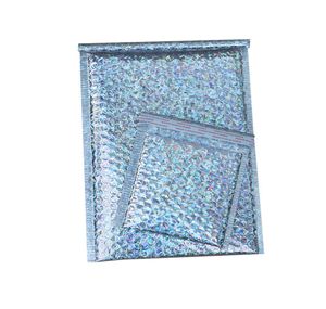 Enveloppe en plastique à bulles holographiques, sacs d'emballage express, sac d'expédition rembourré, pochettes d'emballage pour vêtements et livraison par téléphone2780006