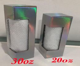 boîte holographique adaptée à un gobelet droit en acier inoxydable de 20 oz et 30 oz avec couvercles en plastique, boîtes laser et personnalisation du support 2337637