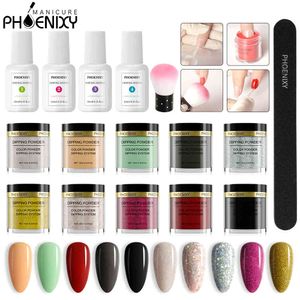 Kit de démarrage de trempage holographique, ensemble de poudre à tremper, tout pour la conception de manucure, décorations Nail Art