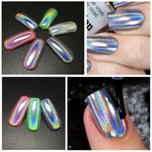 Holografische Laser Nail Art Powder Holo Effect DIY Poeders Zilveren Pigment Hologram Rainbow