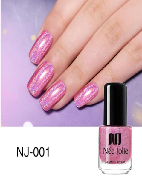 Vernis à ongles holographique de couleur Pure, 3.5ml, vernis brillant à paillettes pour manucure, laque colorée pour Nail Art, 9996904